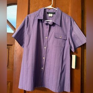 Harve Benard Men's Casual Purple Button Down Shirt